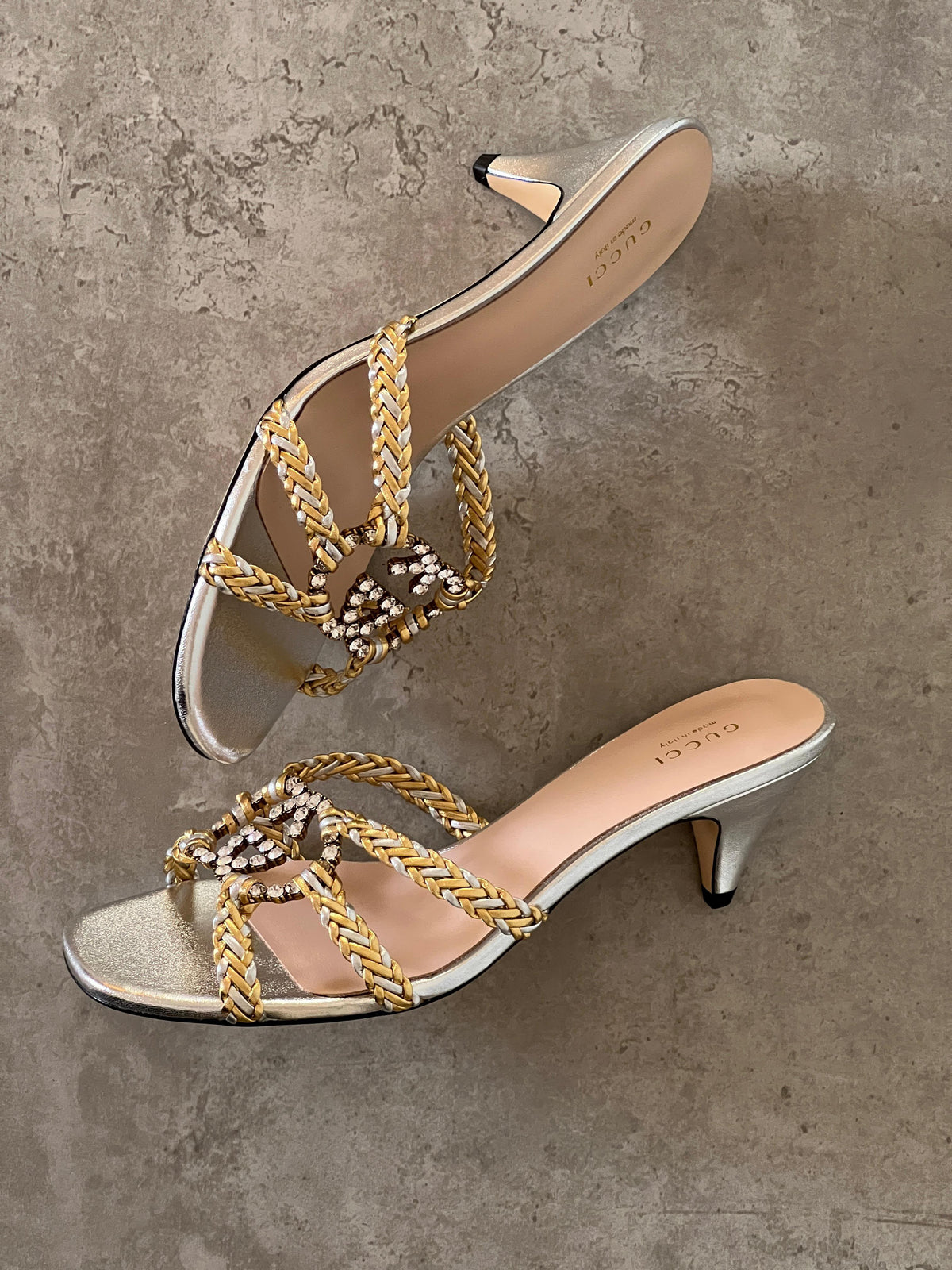Gucci Crystal Interlocking G Sandal - 2