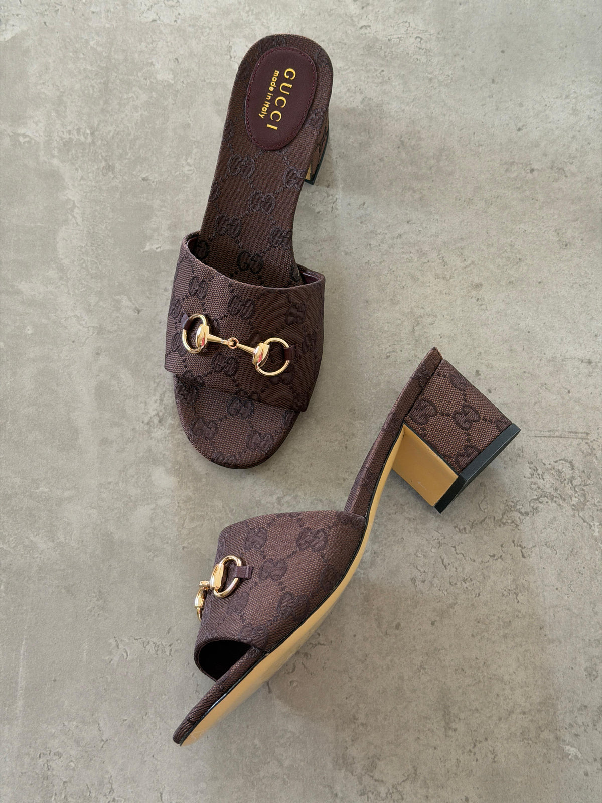 Gucci Horsebit slide sandals in GG canvas - 8