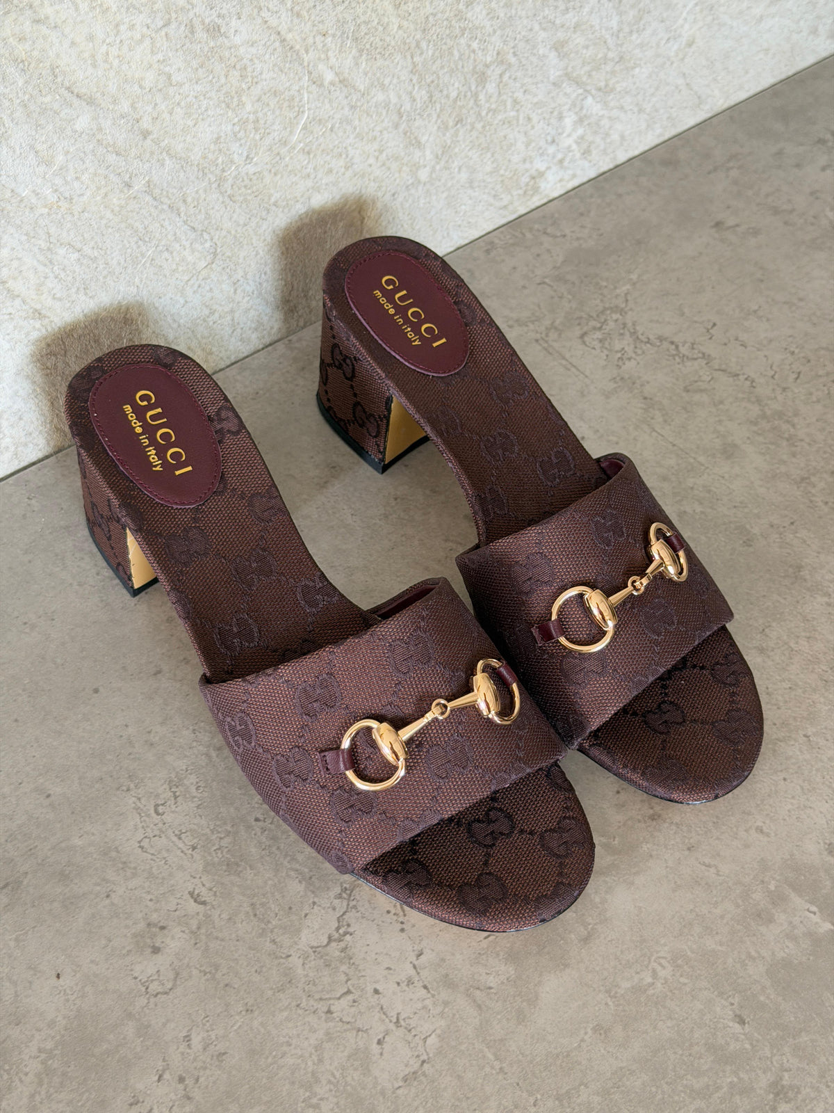 Gucci Horsebit slide sandals in GG canvas - 2