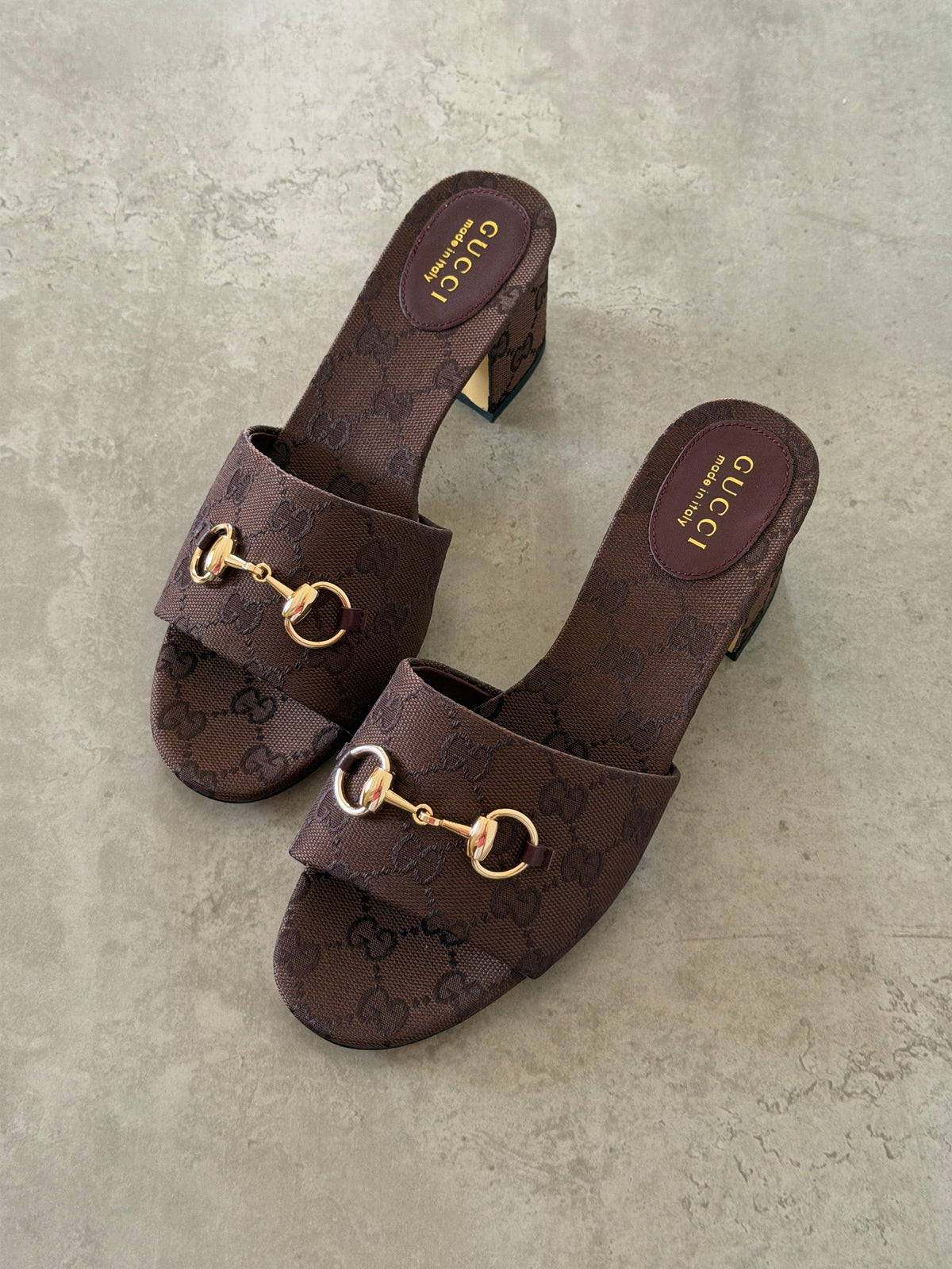 Gucci Horsebit slide sandals in GG canvas - 4