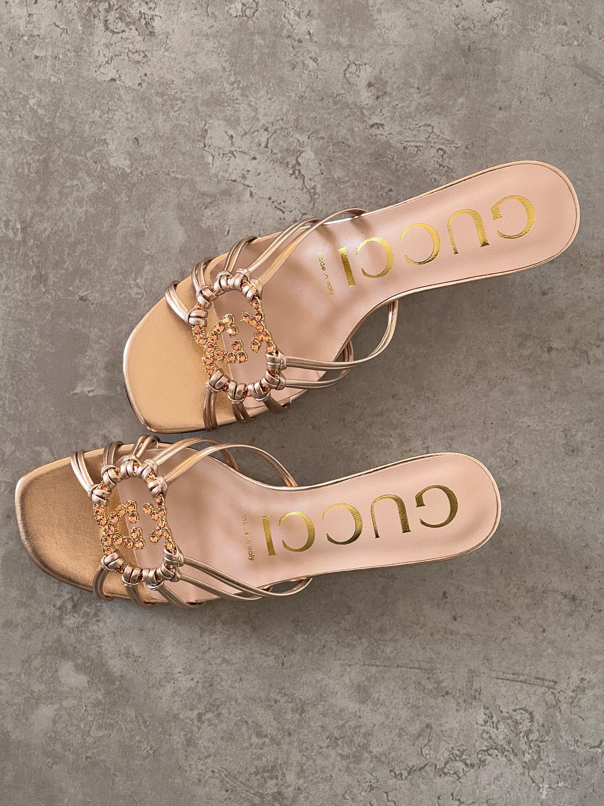 Gucci Crystal Interlocking G Sandal - 3