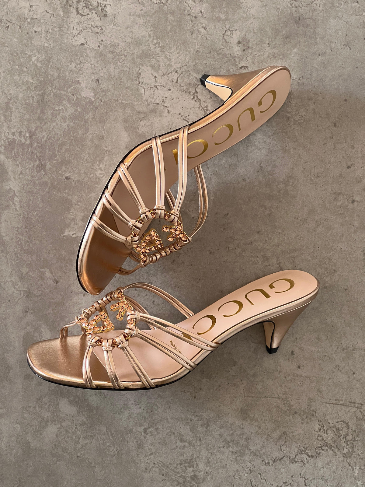 Gucci Crystal Interlocking G Sandal - 2