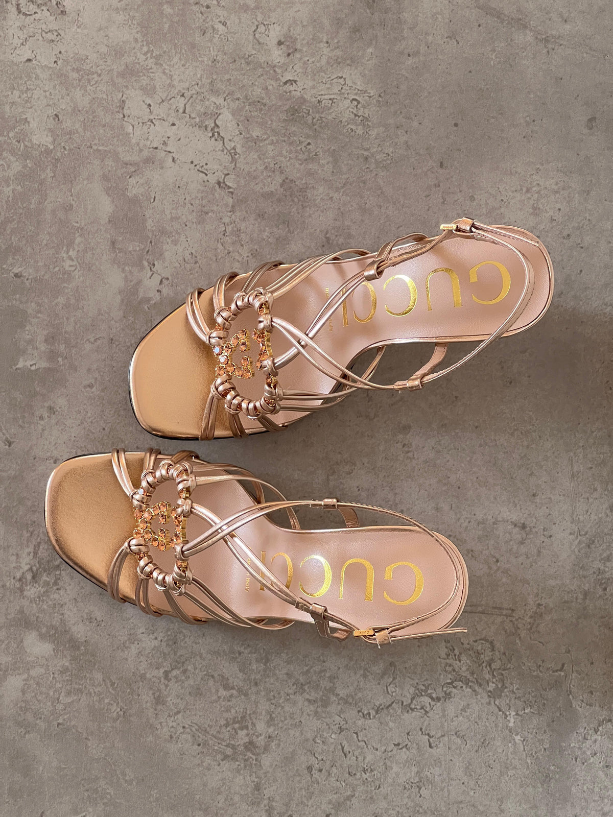 Gucci Crystal Interlocking G Sandal - 3