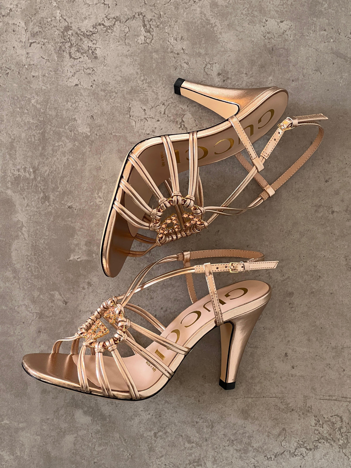 Gucci Crystal Interlocking G Sandal - 2