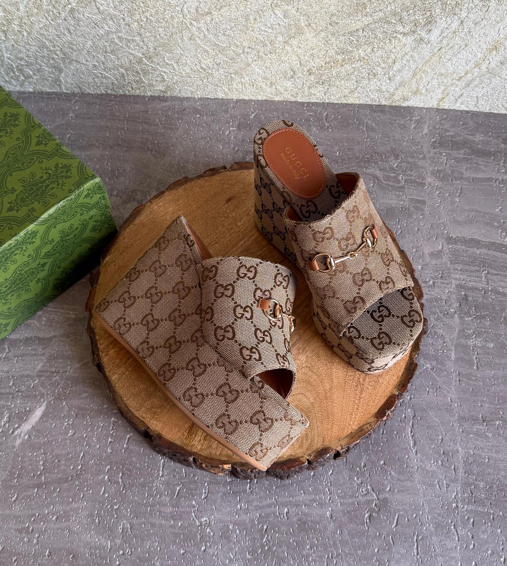Gucci Carmen Horsebit Platform Wedge Sandal - 2