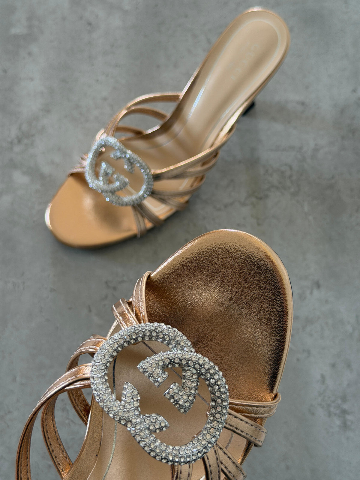Gucci Crystal Interlocking G Sandal - 3
