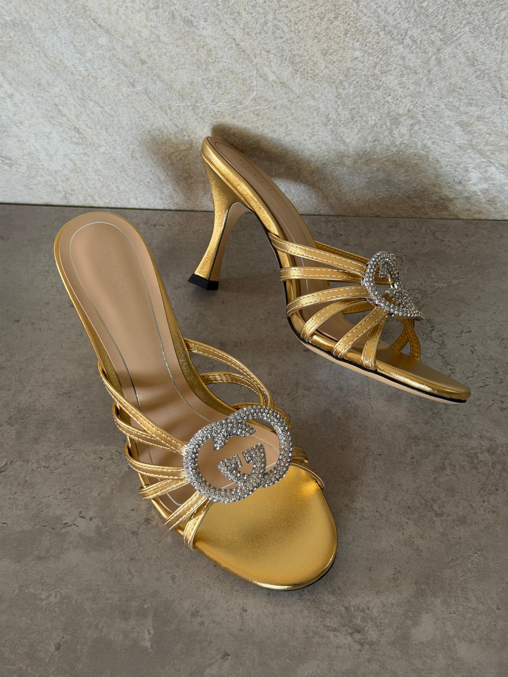 Gucci Crystal Interlocking G Sandal - 2