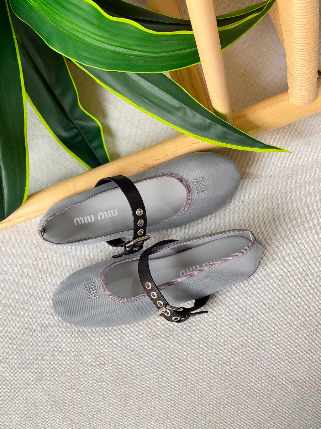 Miu Miu Mesh Fabric Ballerinas - 7