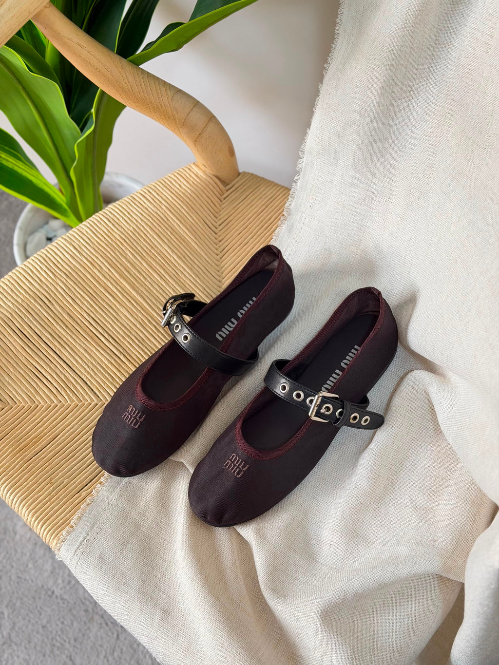 Miu Miu Mesh Fabric Ballerinas - 11