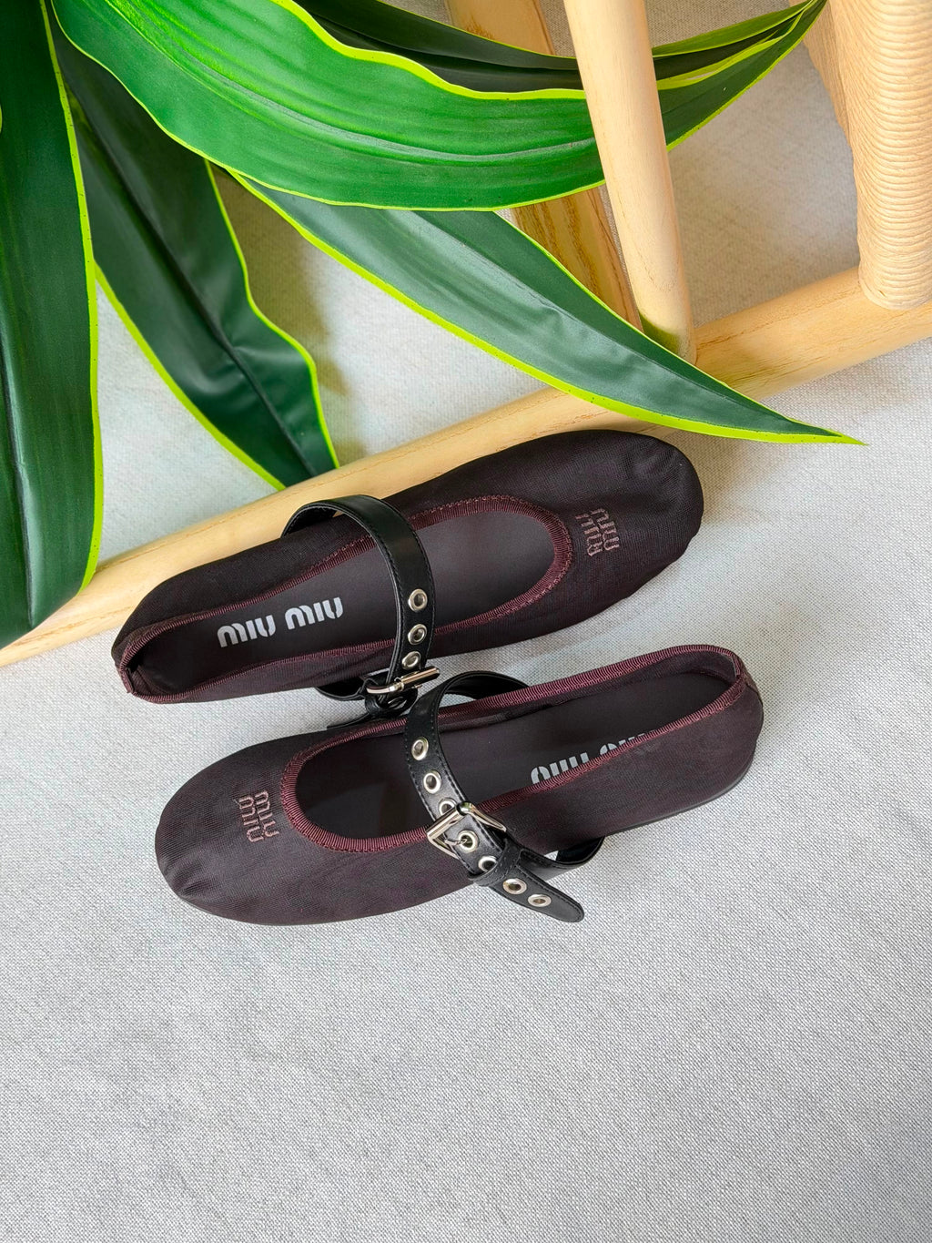 Miu Miu Mesh Fabric Ballerinas - 9