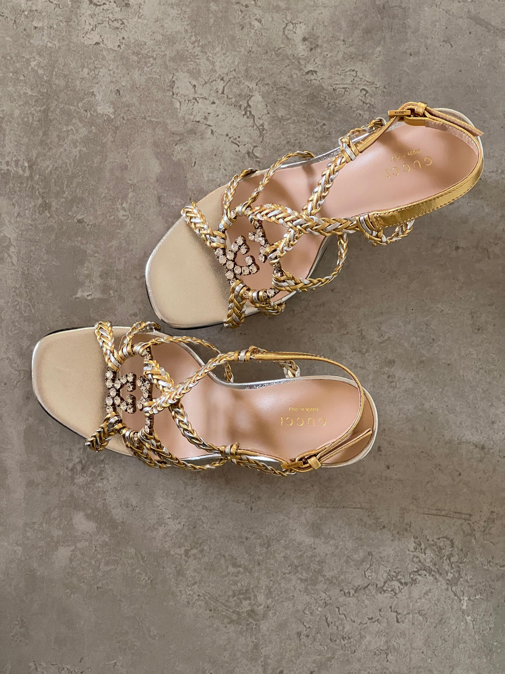 Gucci Crystal Interlocking G Sandal - 3