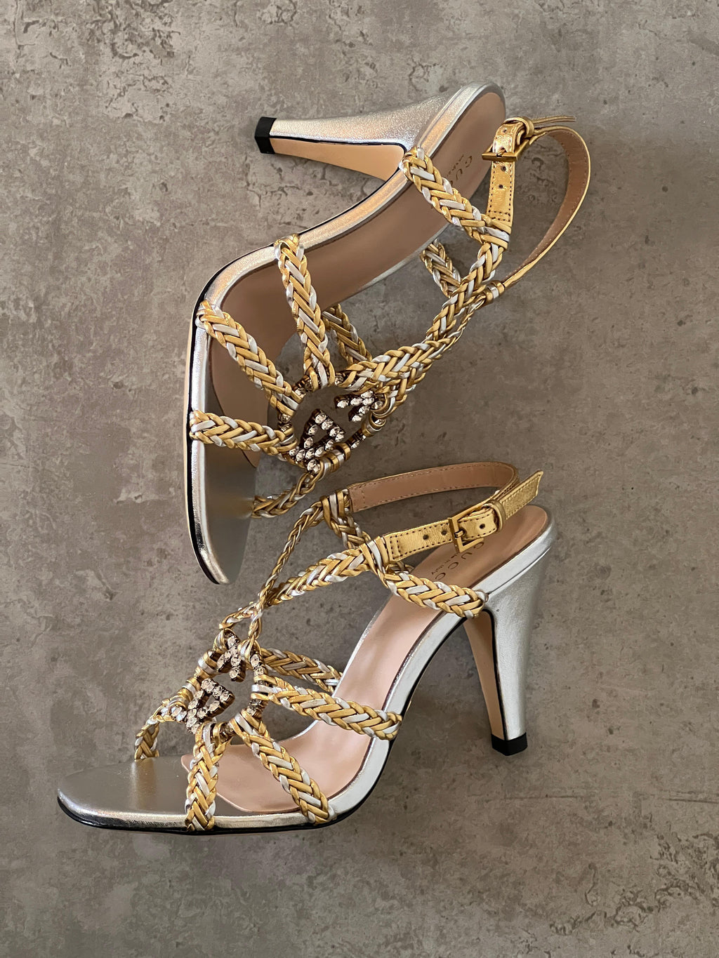 Gucci Crystal Interlocking G Sandal - 2
