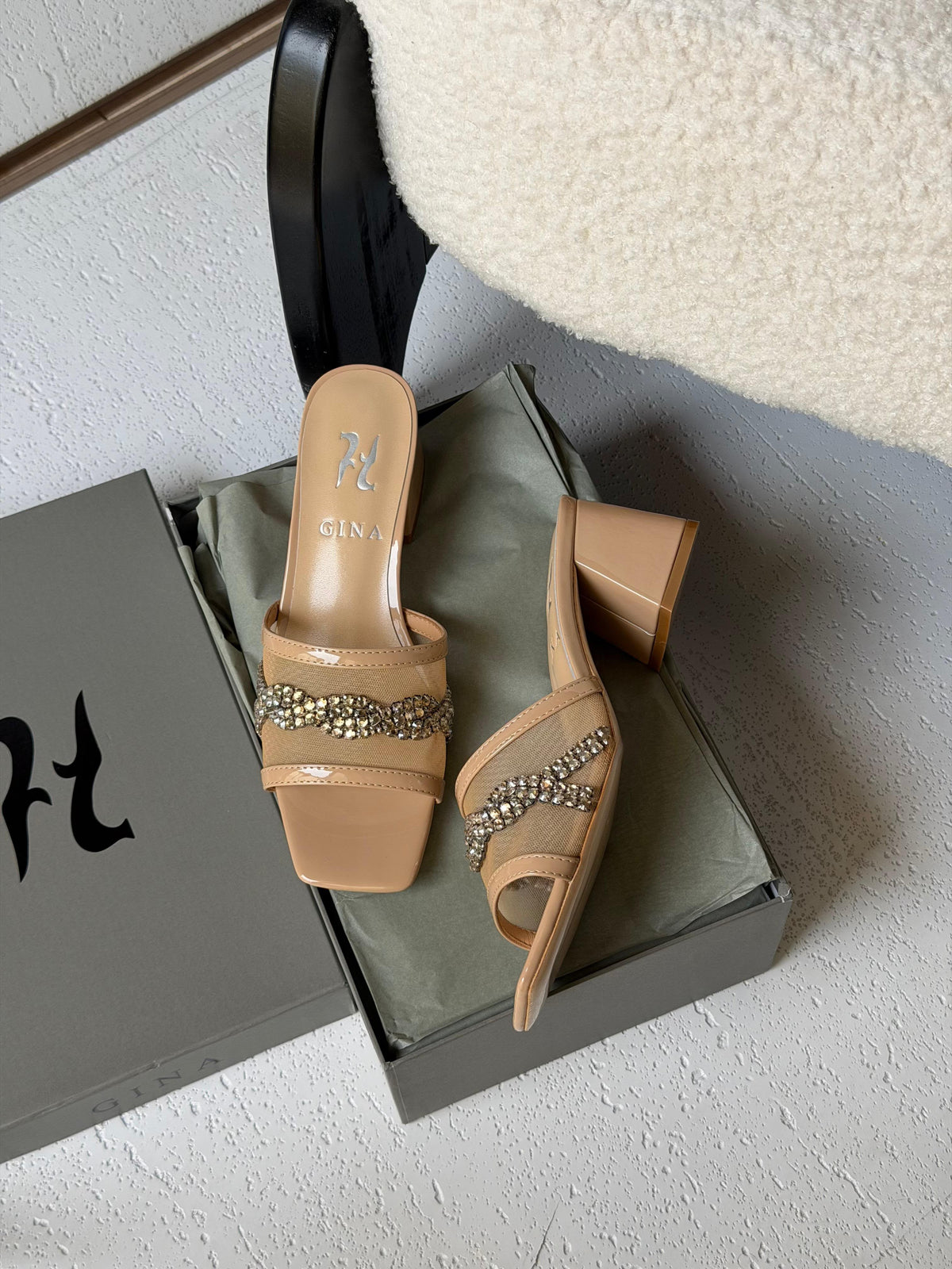 Gina Square-Toe Mesh Mules - 4