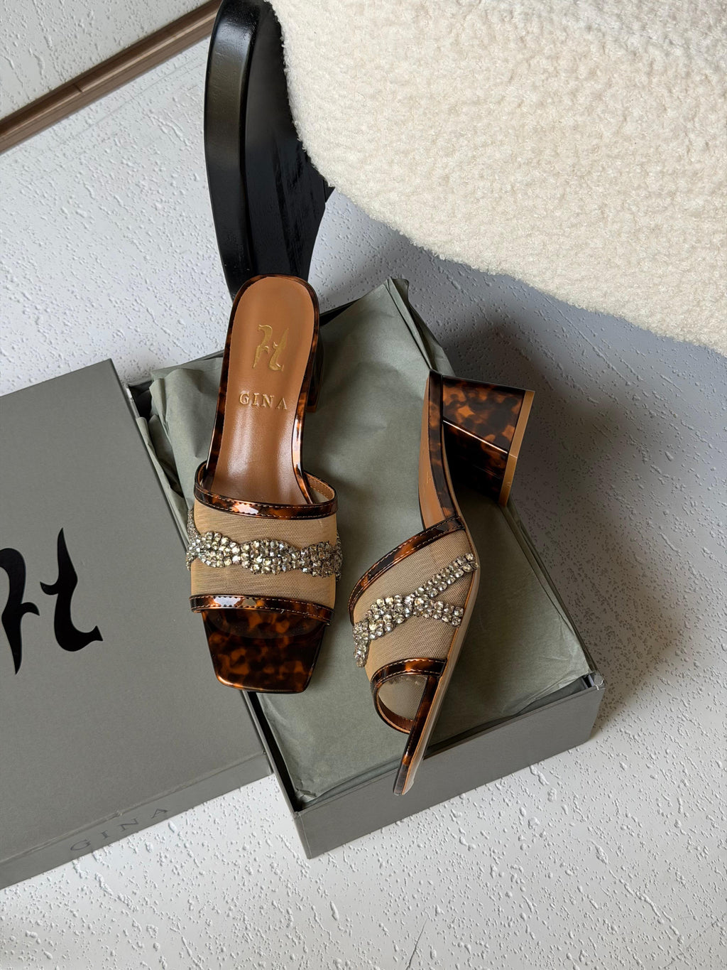 Gina Square-Toe Mesh Mules - 6