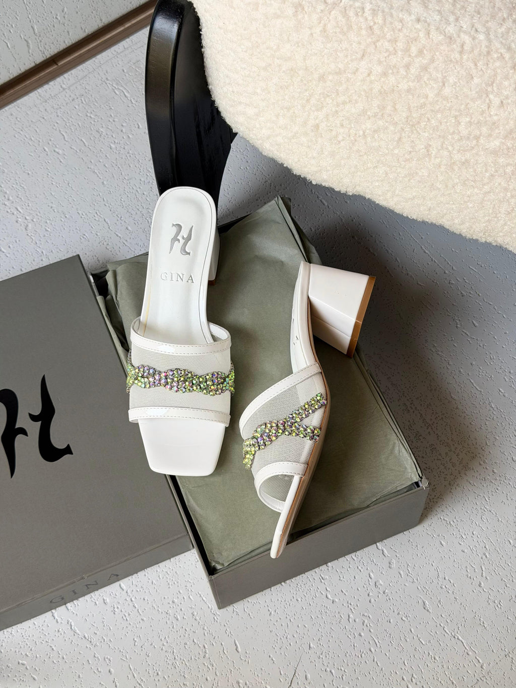 Gina Square-Toe Mesh Mules - 3