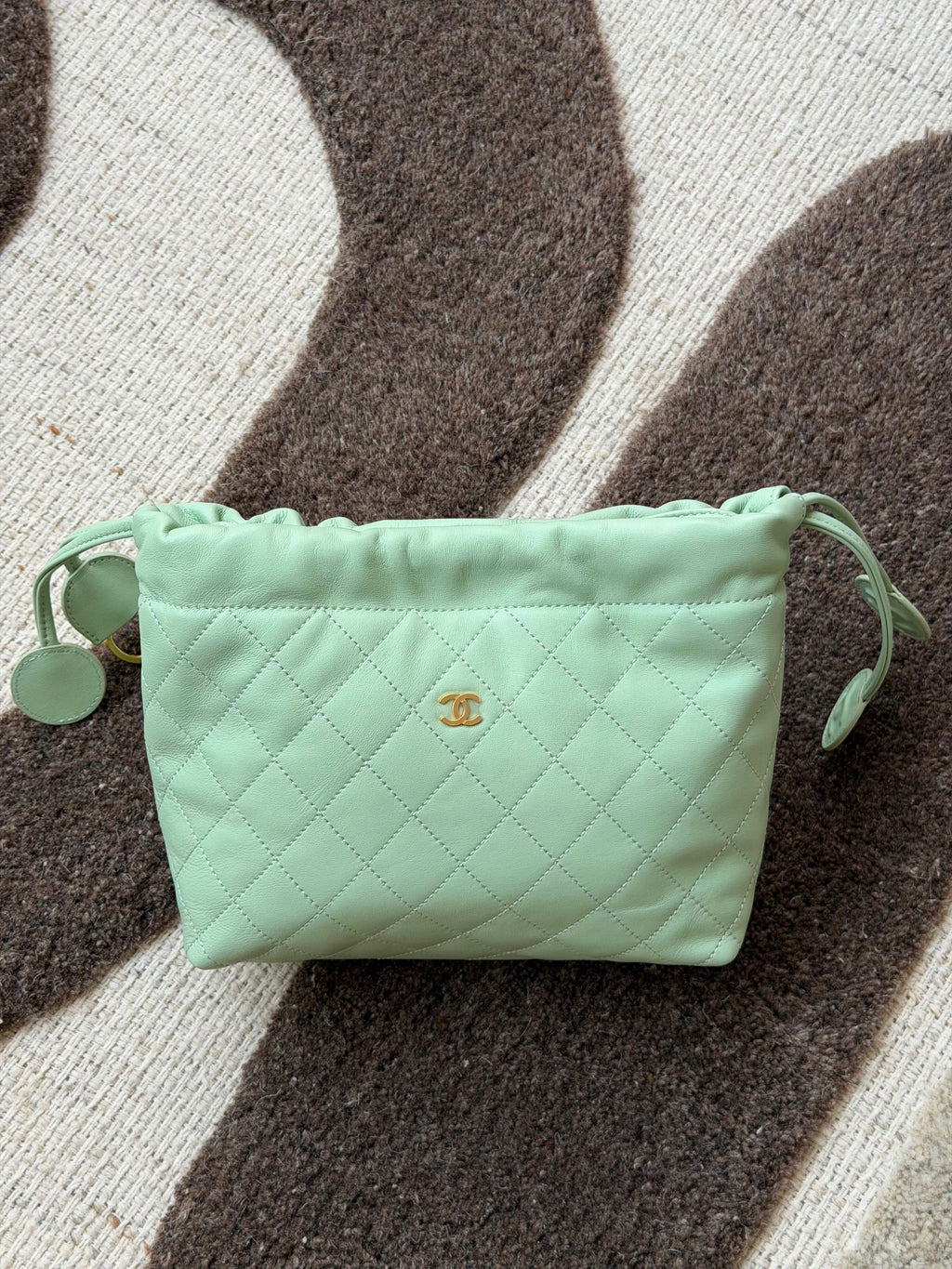 Chanel Quilted Drawstring Clutch with Strap Bag - 5