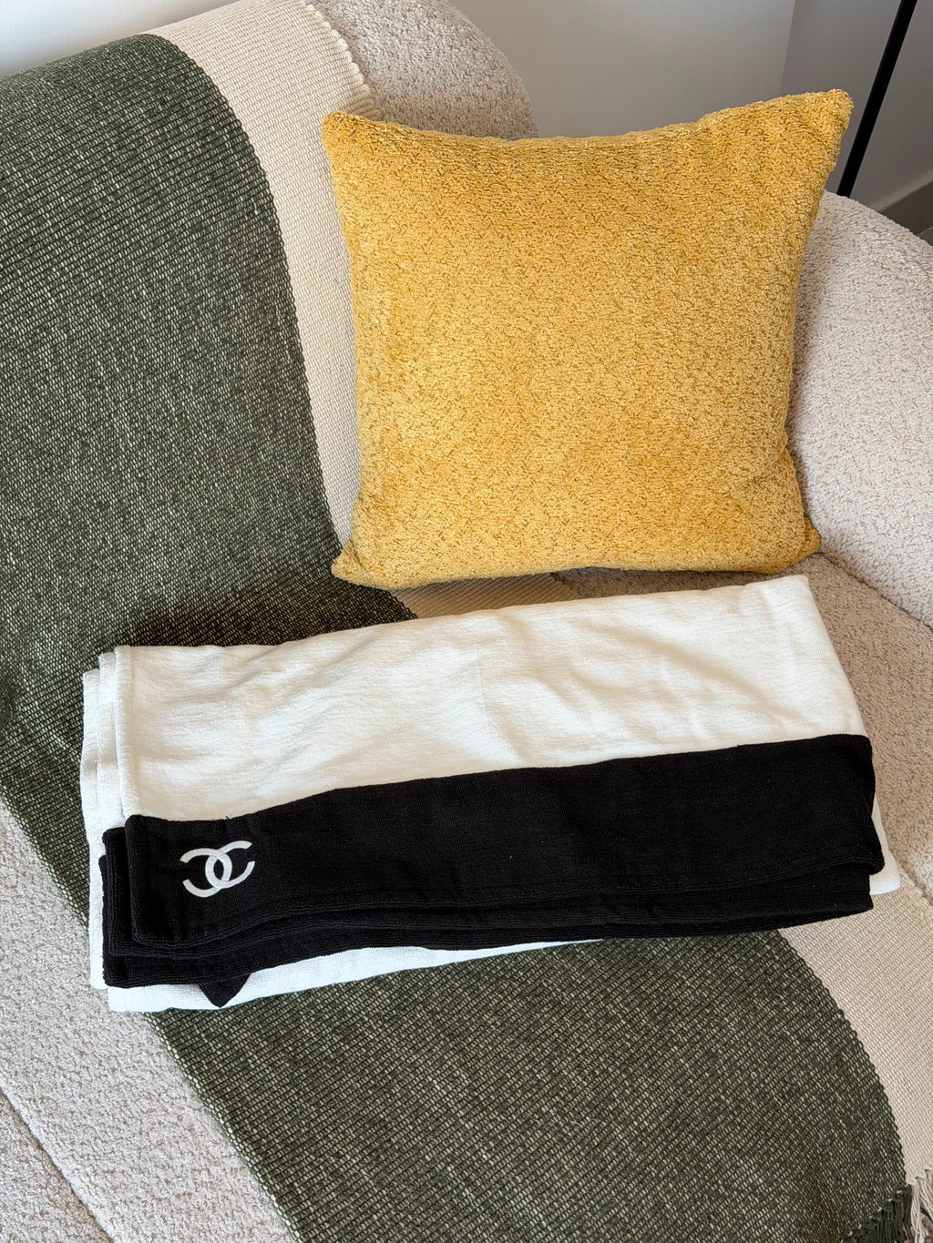 Chanel Terry Cloth CC Beach Bag and Towel Set - 5