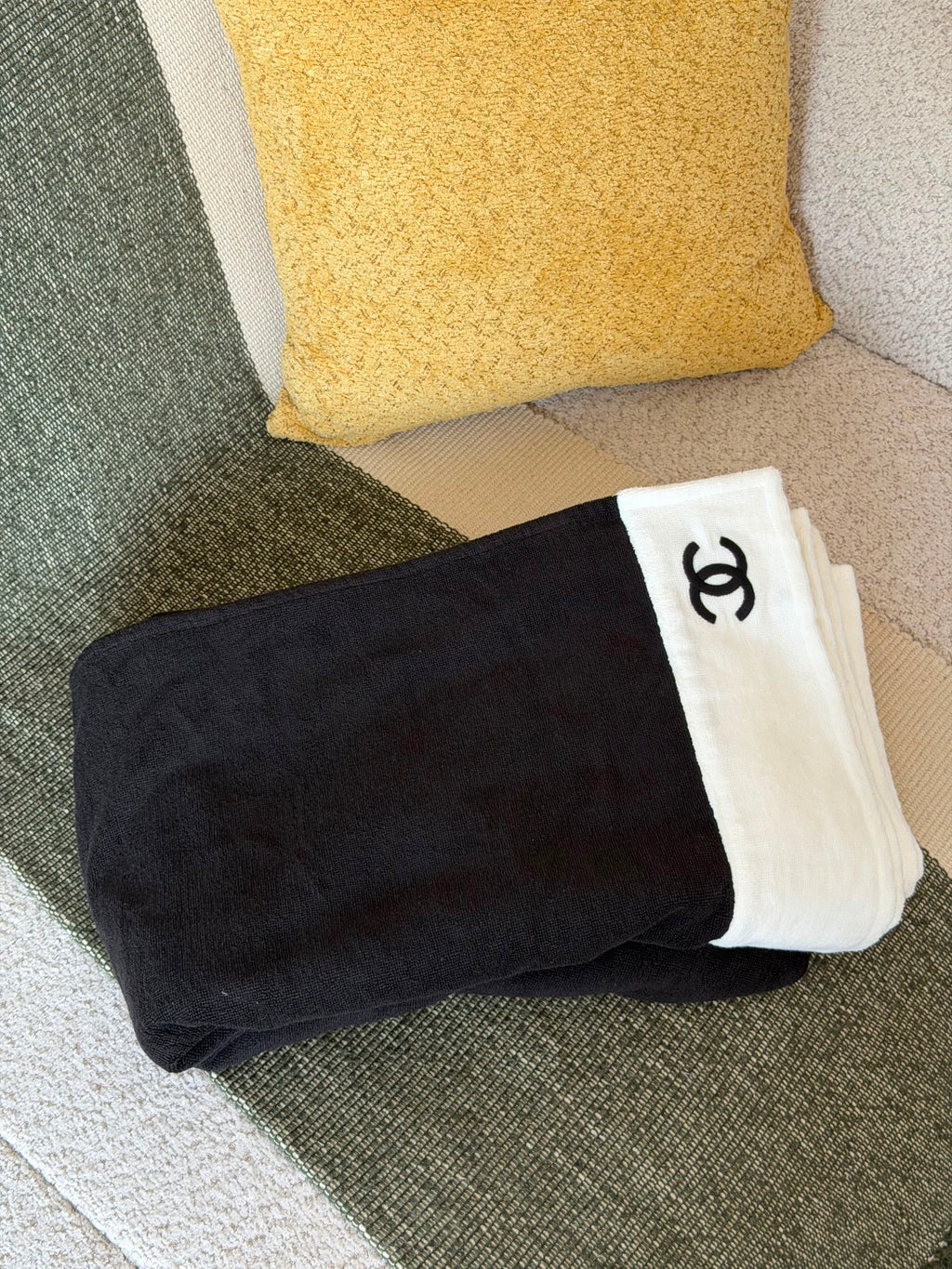 Chanel Terry Cloth CC Beach Bag and Towel Set - 7