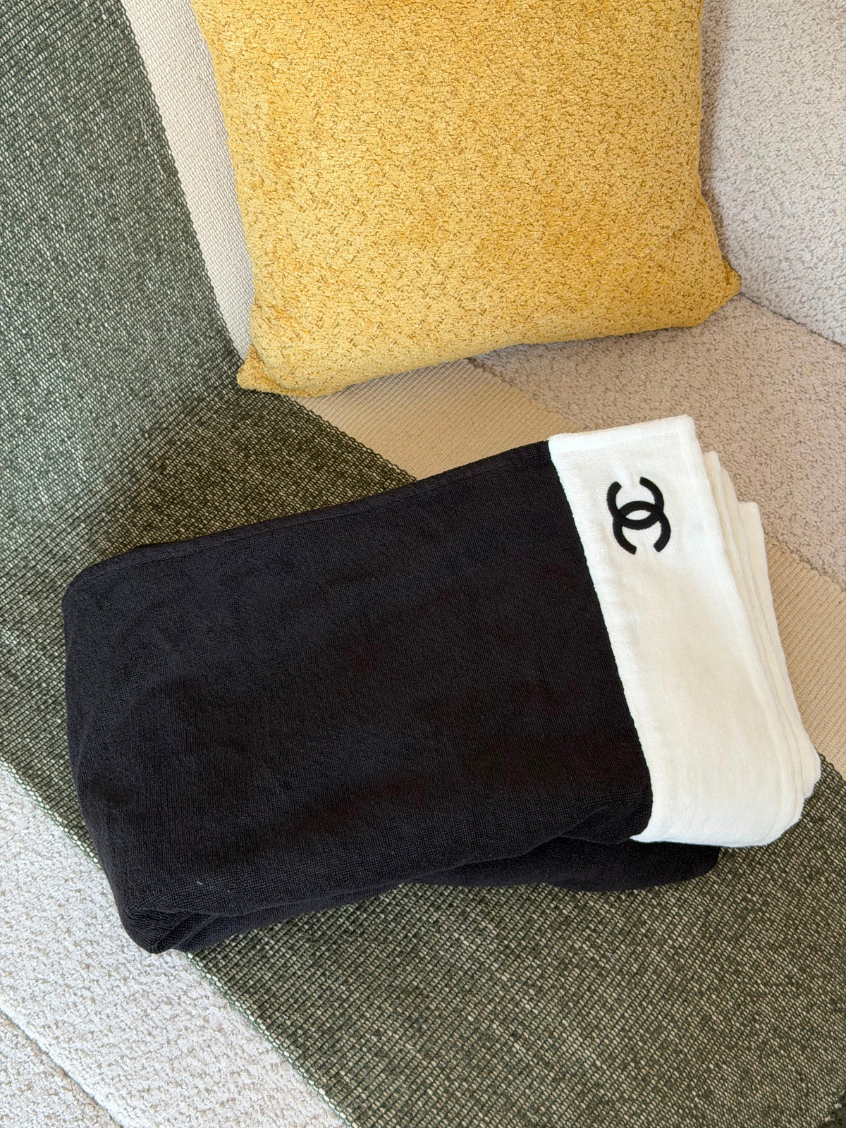 Chanel Terry Cloth CC Beach Bag and Towel Set - 7