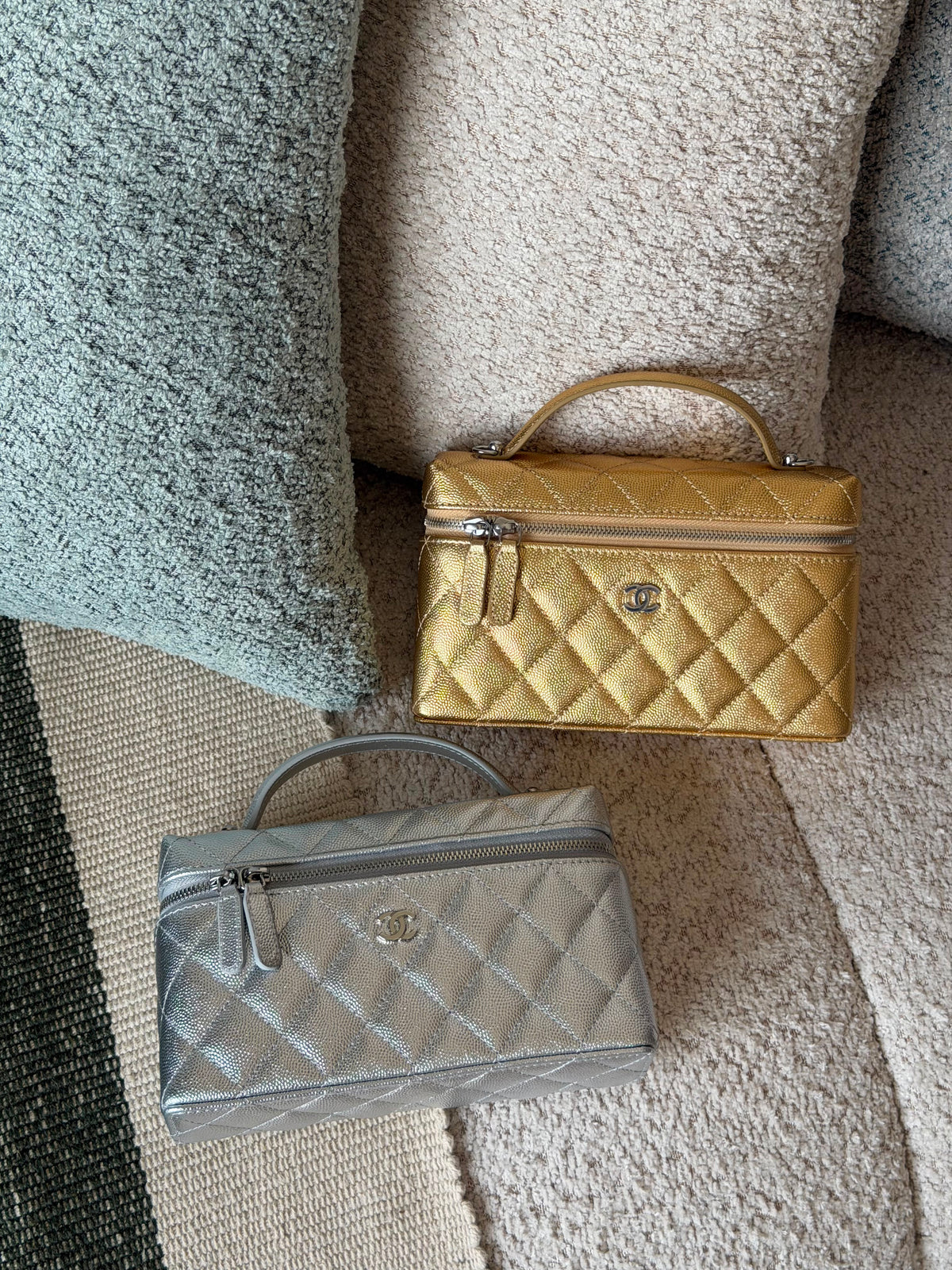 Chanel Vanity Case Slim Quilted Caviar Leather Bag - 4