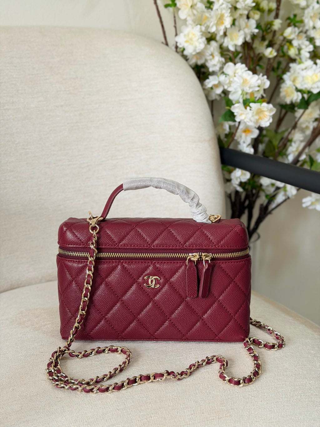 Chanel Caviar Quilted Trendy Handle Slim Vanity - 10