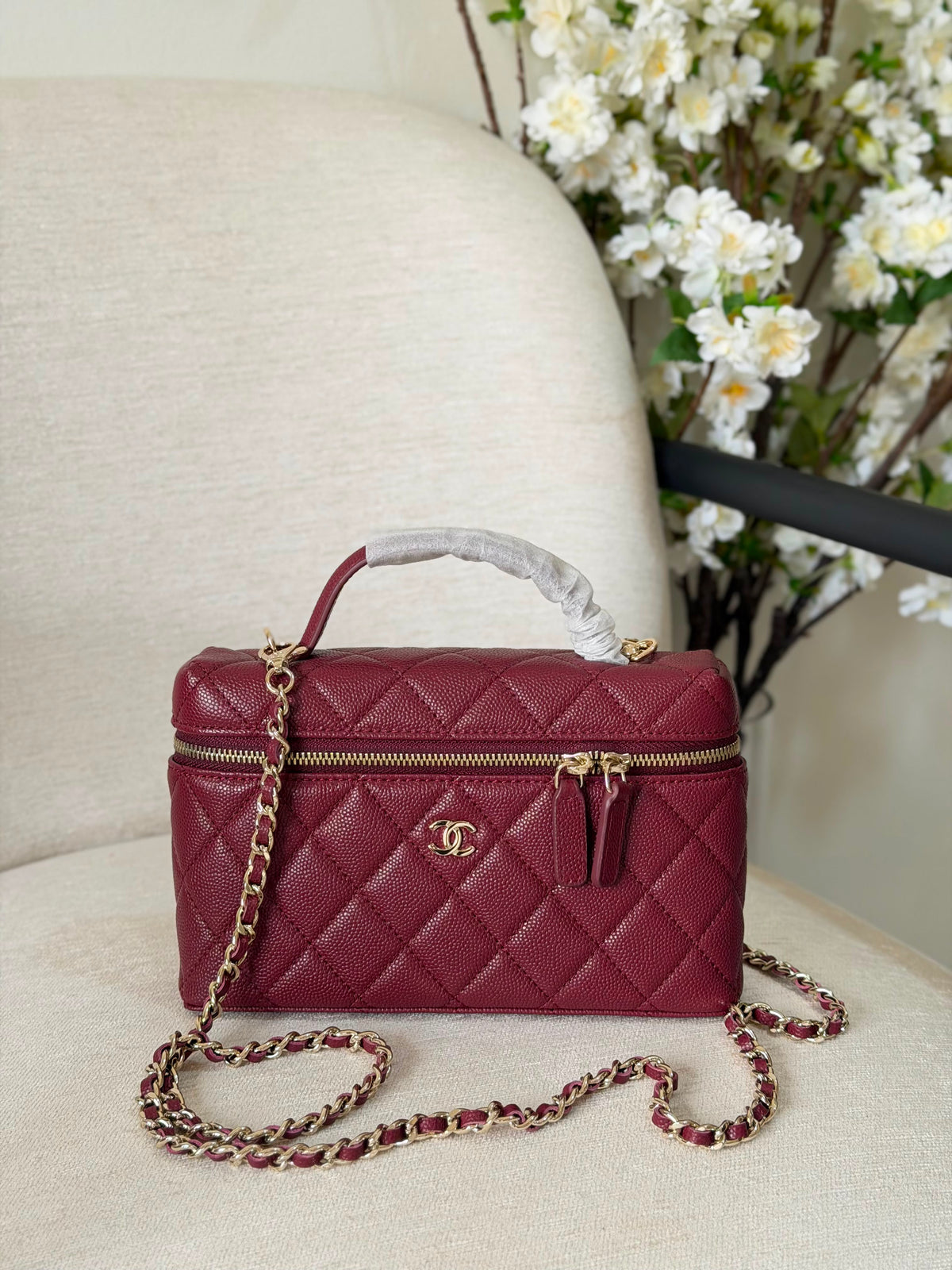 Chanel Caviar Quilted Trendy Handle Slim Vanity - 10
