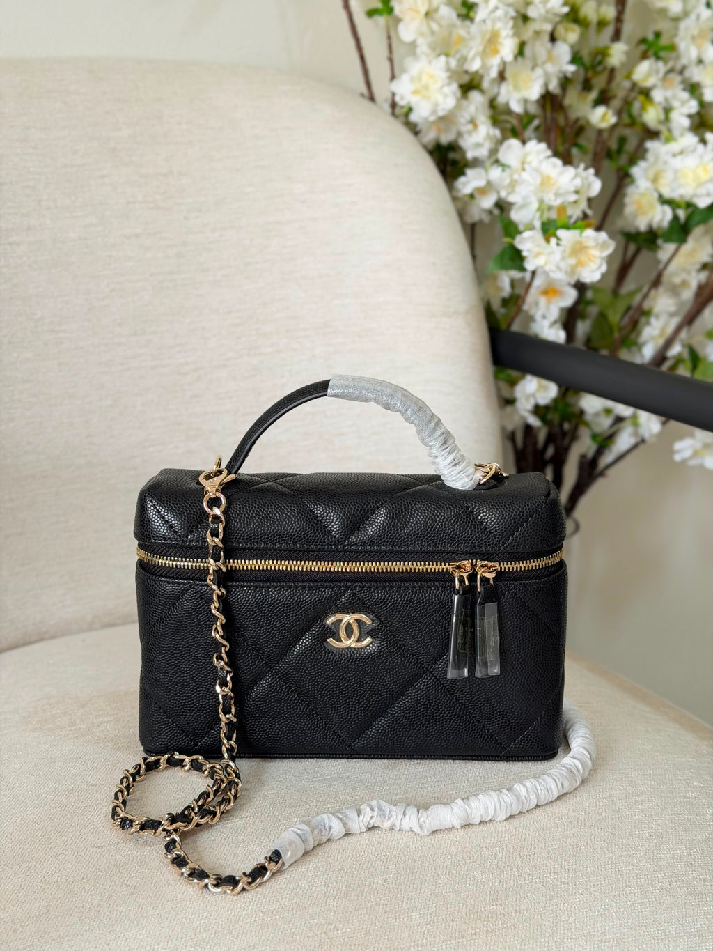 Chanel Caviar Quilted Trendy Handle Slim Vanity - 8