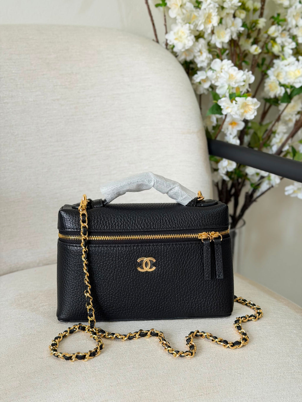 Chanel Caviar Quilted Trendy Handle Slim Vanity - 10