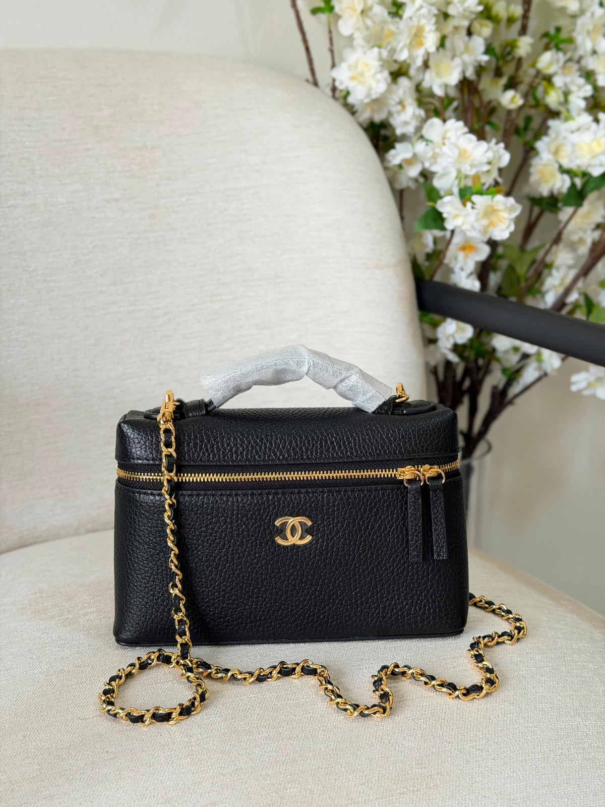 Chanel Caviar Quilted Trendy Handle Slim Vanity - 10