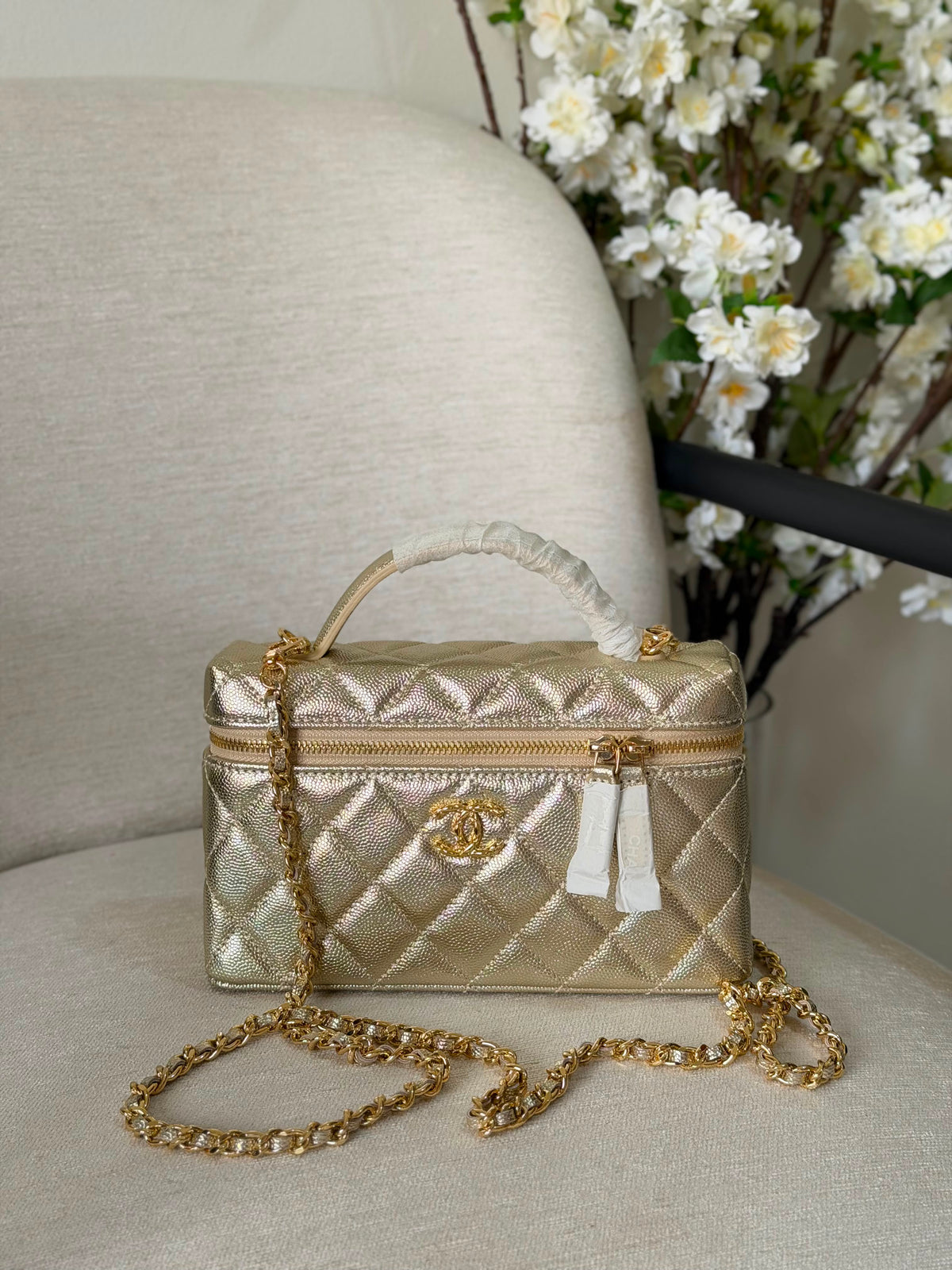 Chanel Caviar Quilted Trendy Handle Slim Vanity - 9