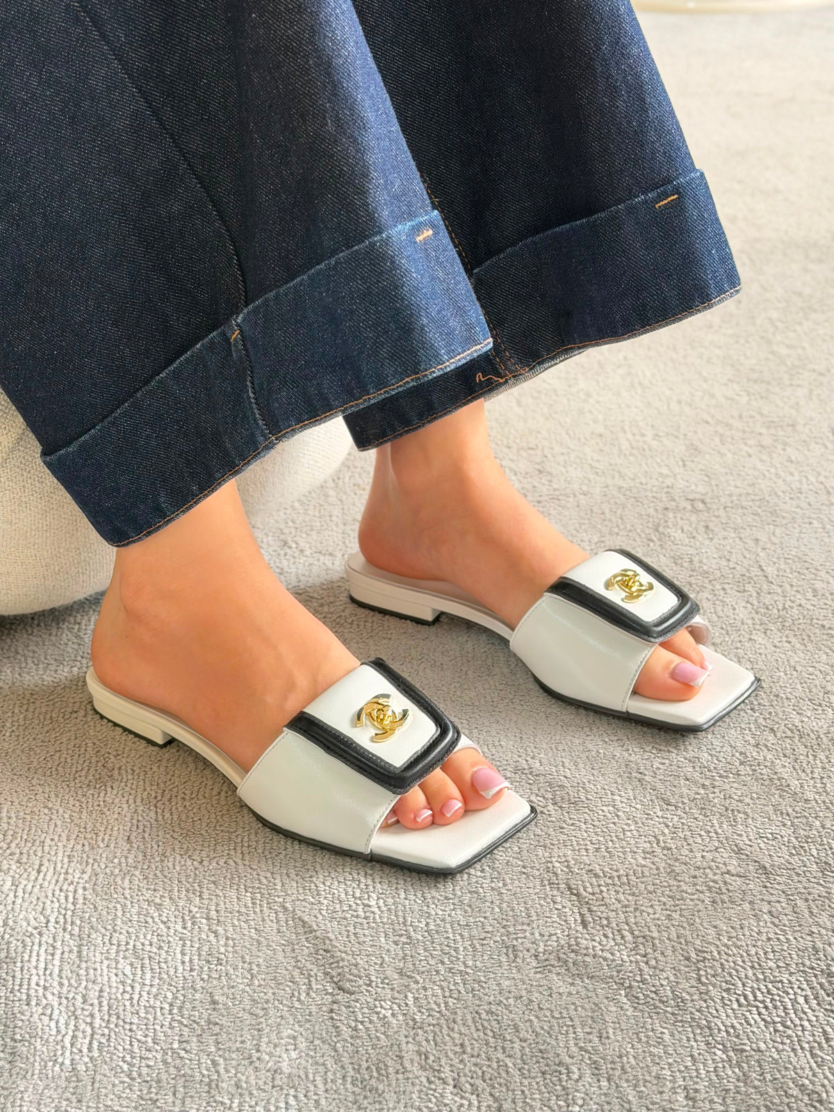 Chanel Turn-Lock Flat Mules - 3