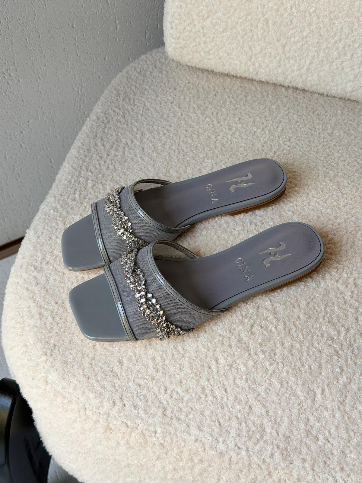 Gina Square-Toe Mesh Flats - 11