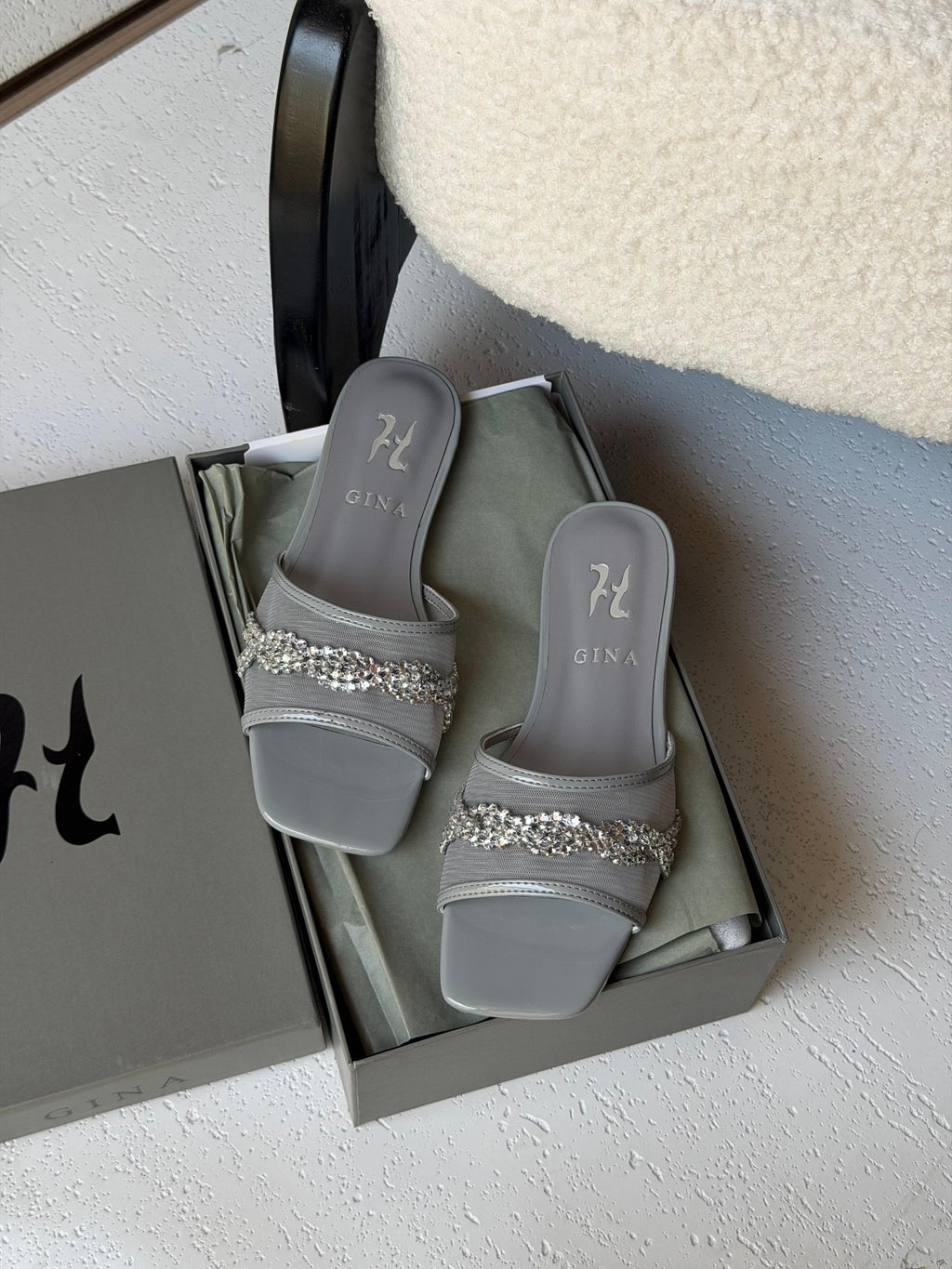 Gina Square-Toe Mesh Flats - 6