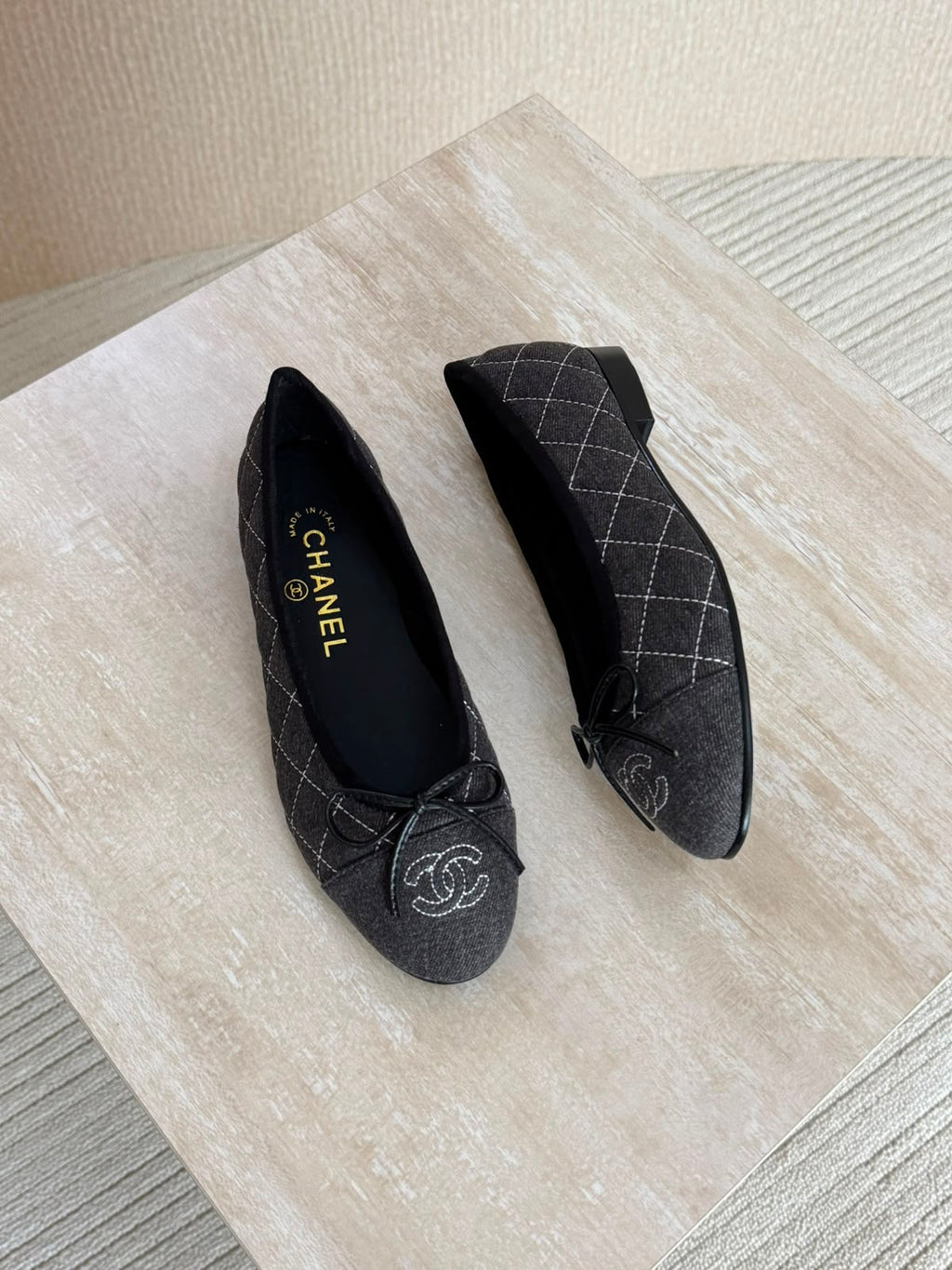 Chanel Washed Out Denim Quilted Ballet - 7