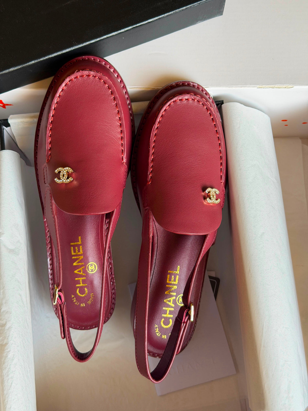 Chanel Calfskin Slingback Loafers - 3