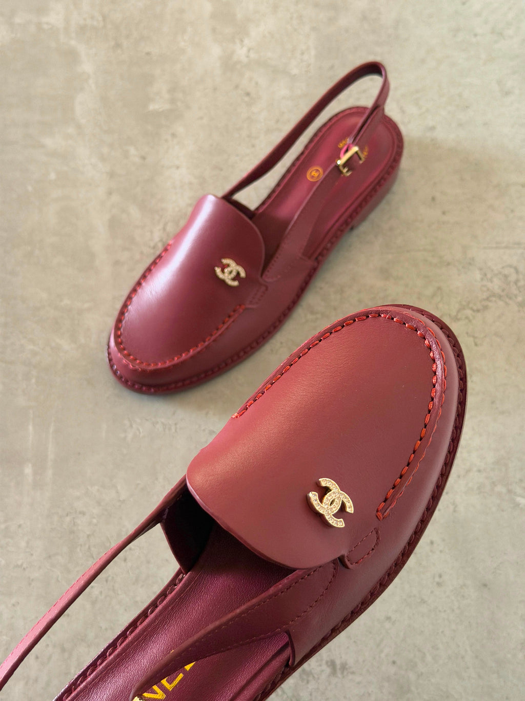 Chanel Calfskin Slingback Loafers - 6