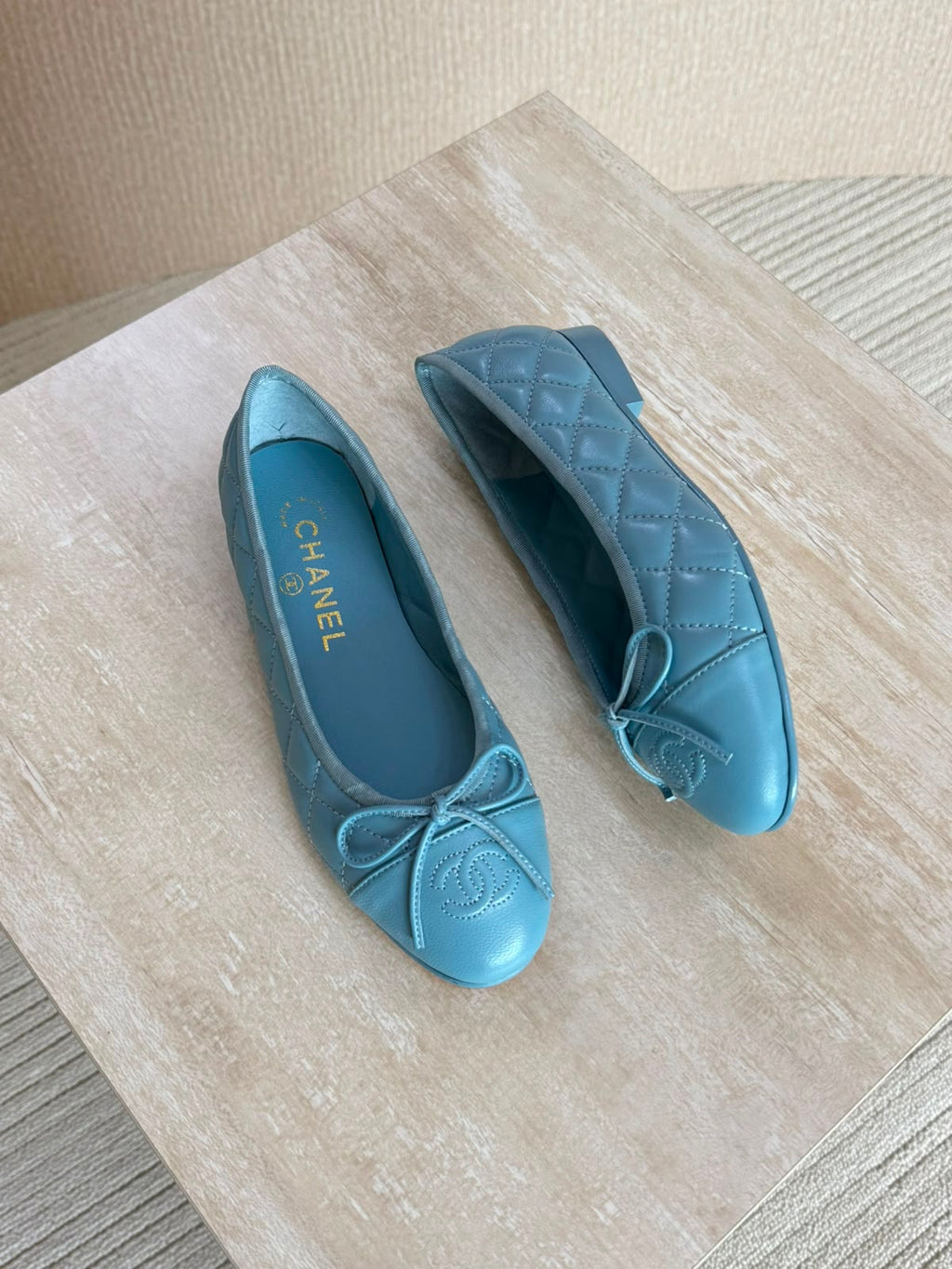 Chanel Washed Out Denim Quilted Ballet - 4