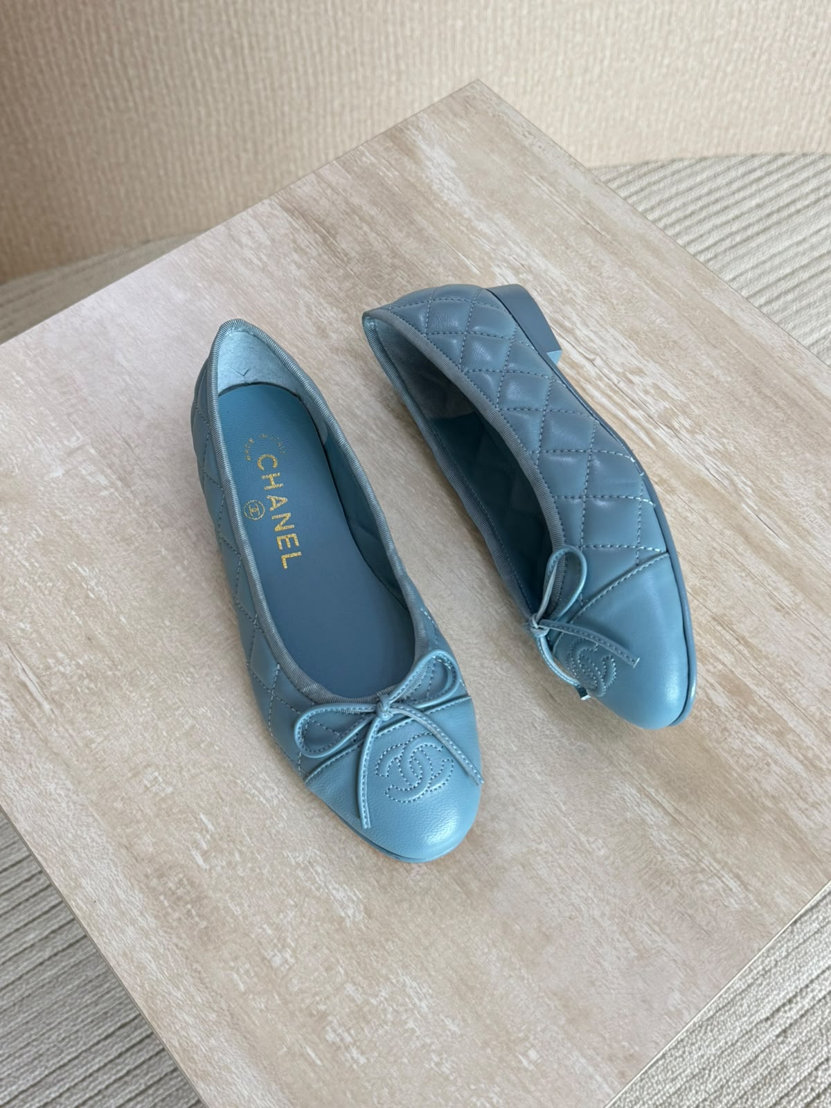 Chanel Washed Out Denim Quilted Ballet - 4