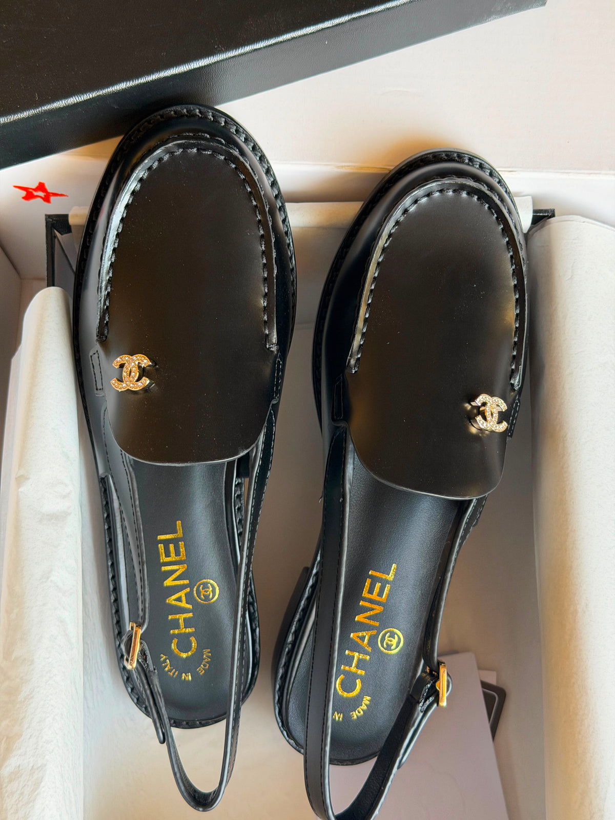 Chanel Calfskin Slingback Loafers - 4