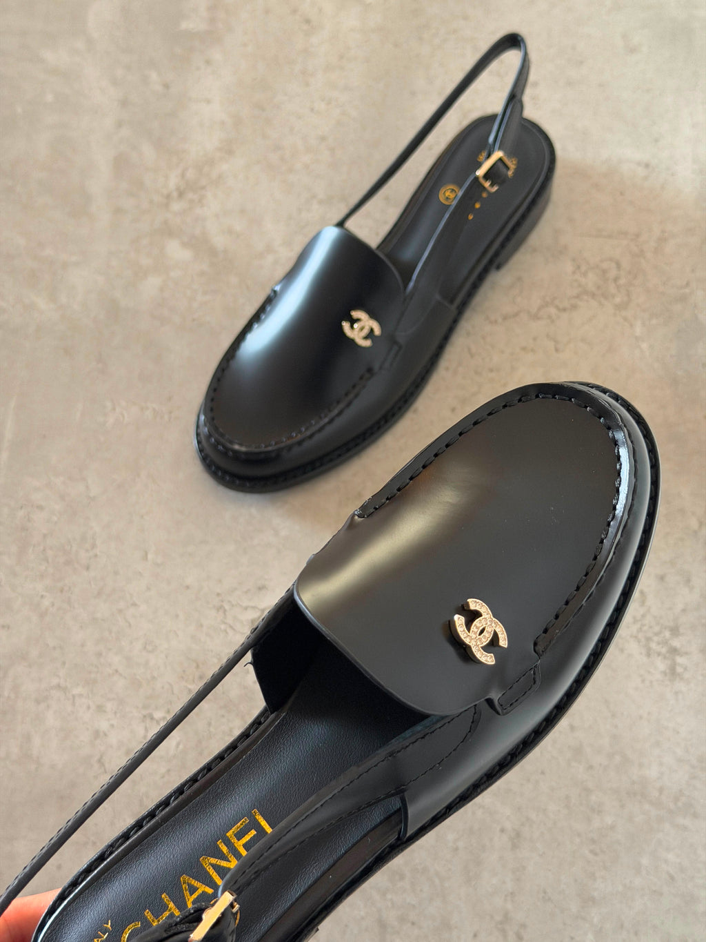 Chanel Calfskin Slingback Loafers - 5