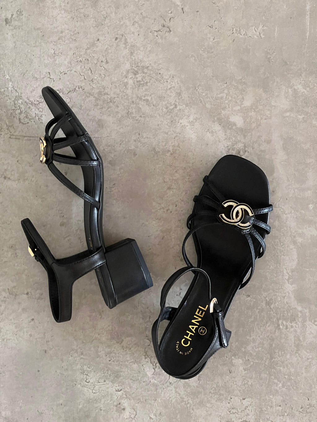 Chanel Lambskin Crystal CC Sandal - 4
