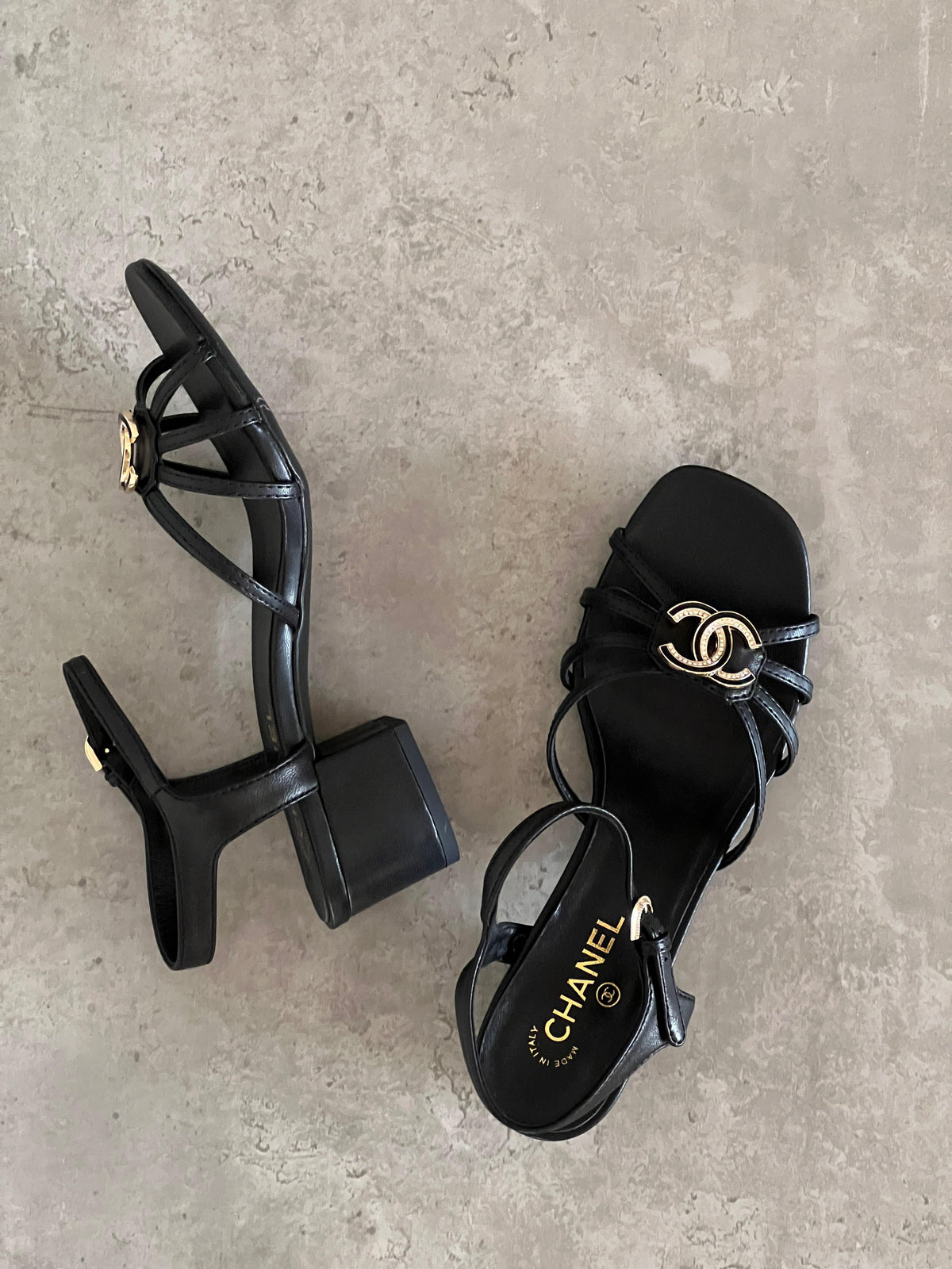 Chanel Lambskin Crystal CC Sandal - 4