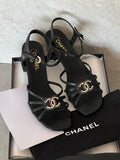 Chanel Lambskin Crystal CC Sandal