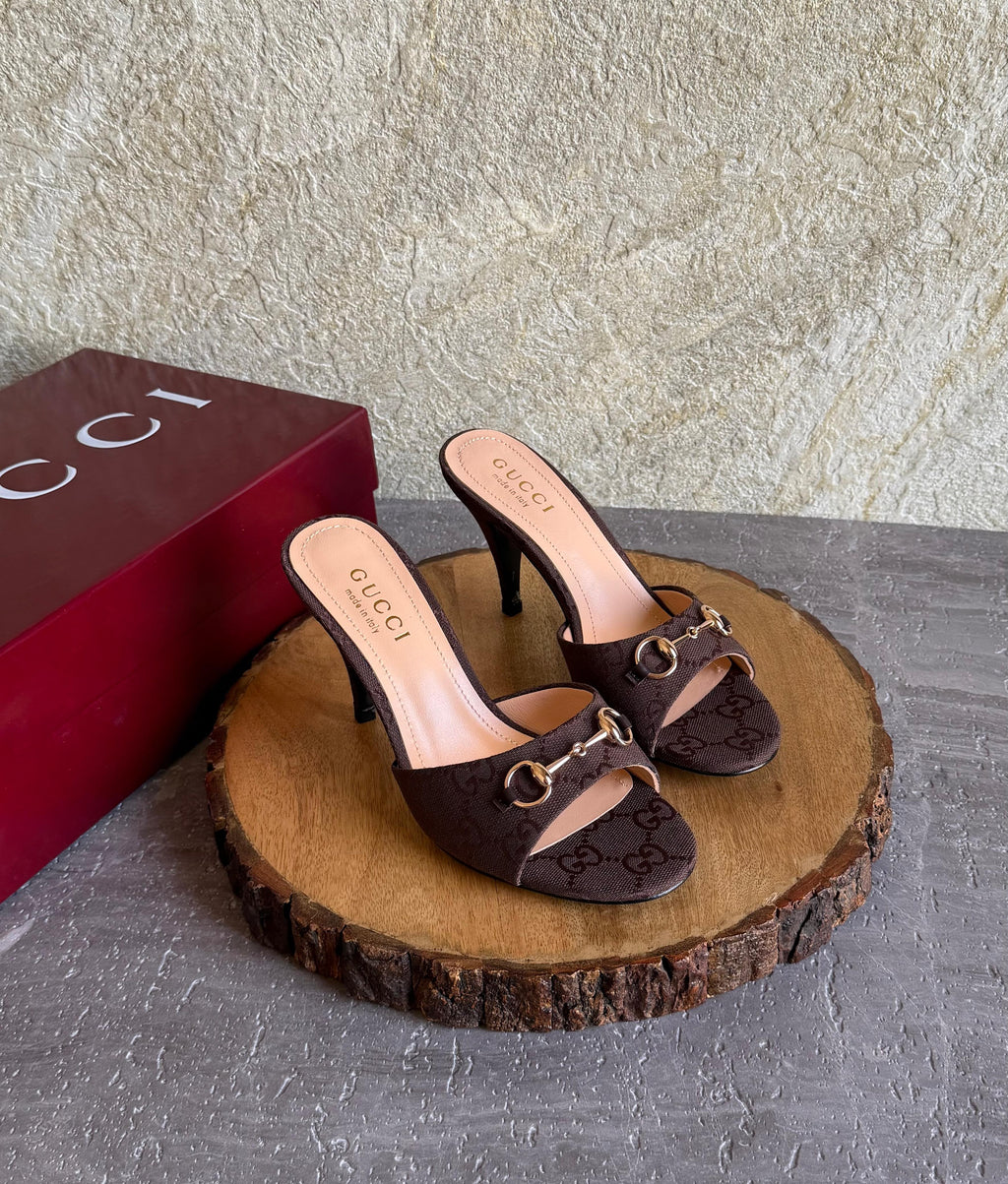 Gucci Horsebit Heeled Mules - 5