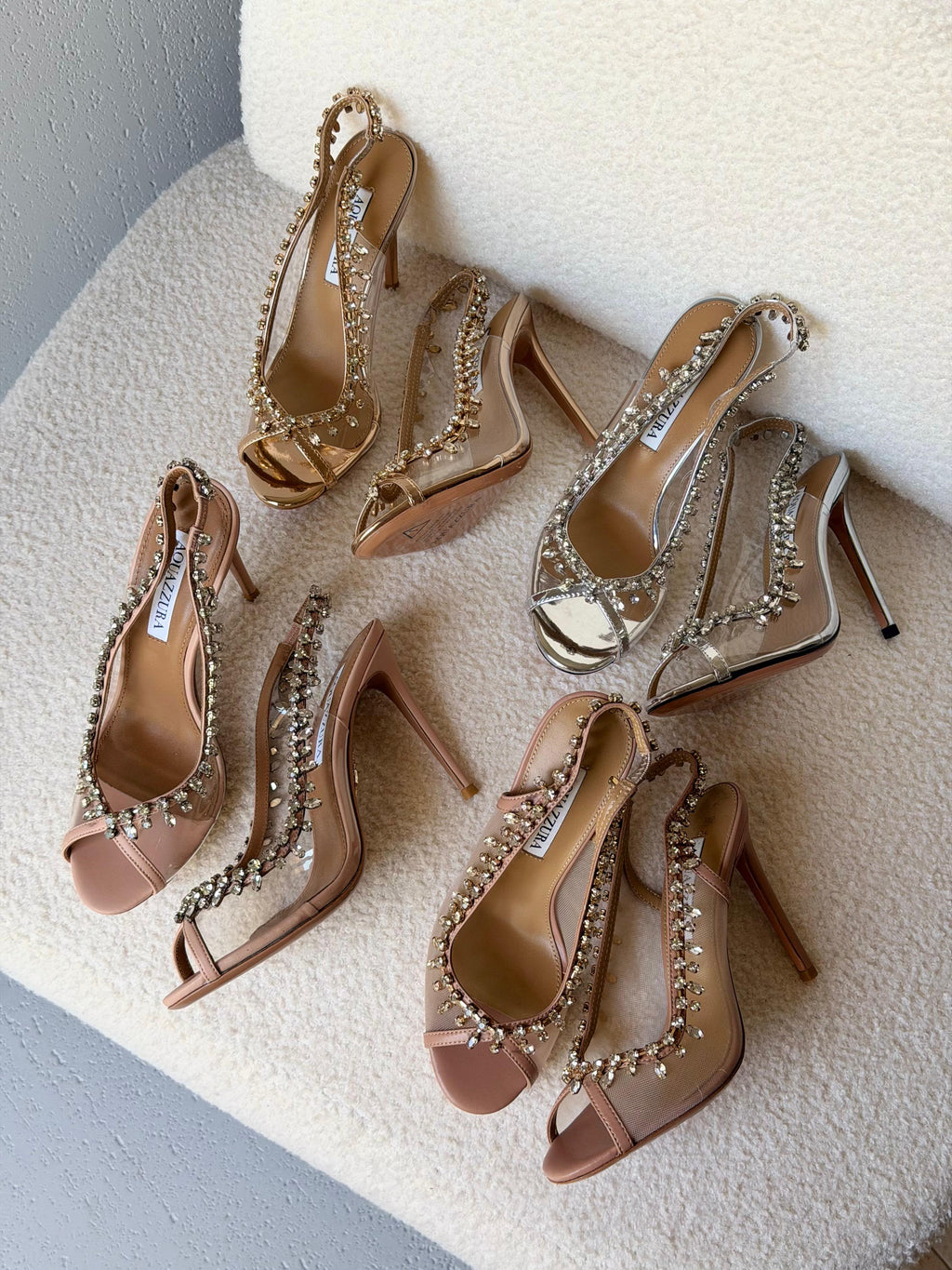 Aquazzura Temptation Crystal Sandals - 5