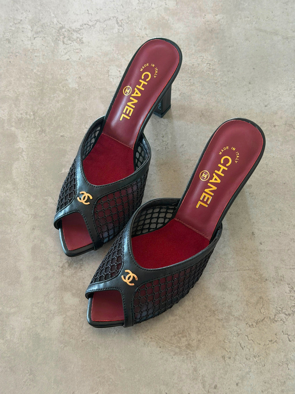 Chanel Coco Beach 2026 Black Mesh and Lambskin Mule - 4