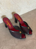 Chanel Coco Beach 2026 Black Mesh and Lambskin Mule