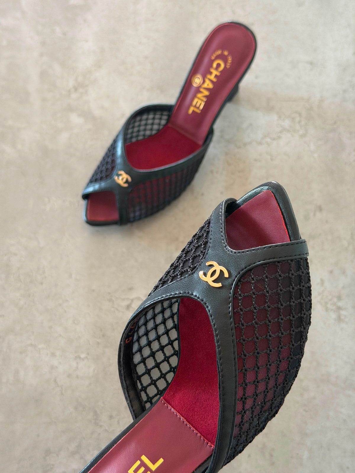 Chanel Coco Beach 2026 Black Mesh and Lambskin Mule - 3