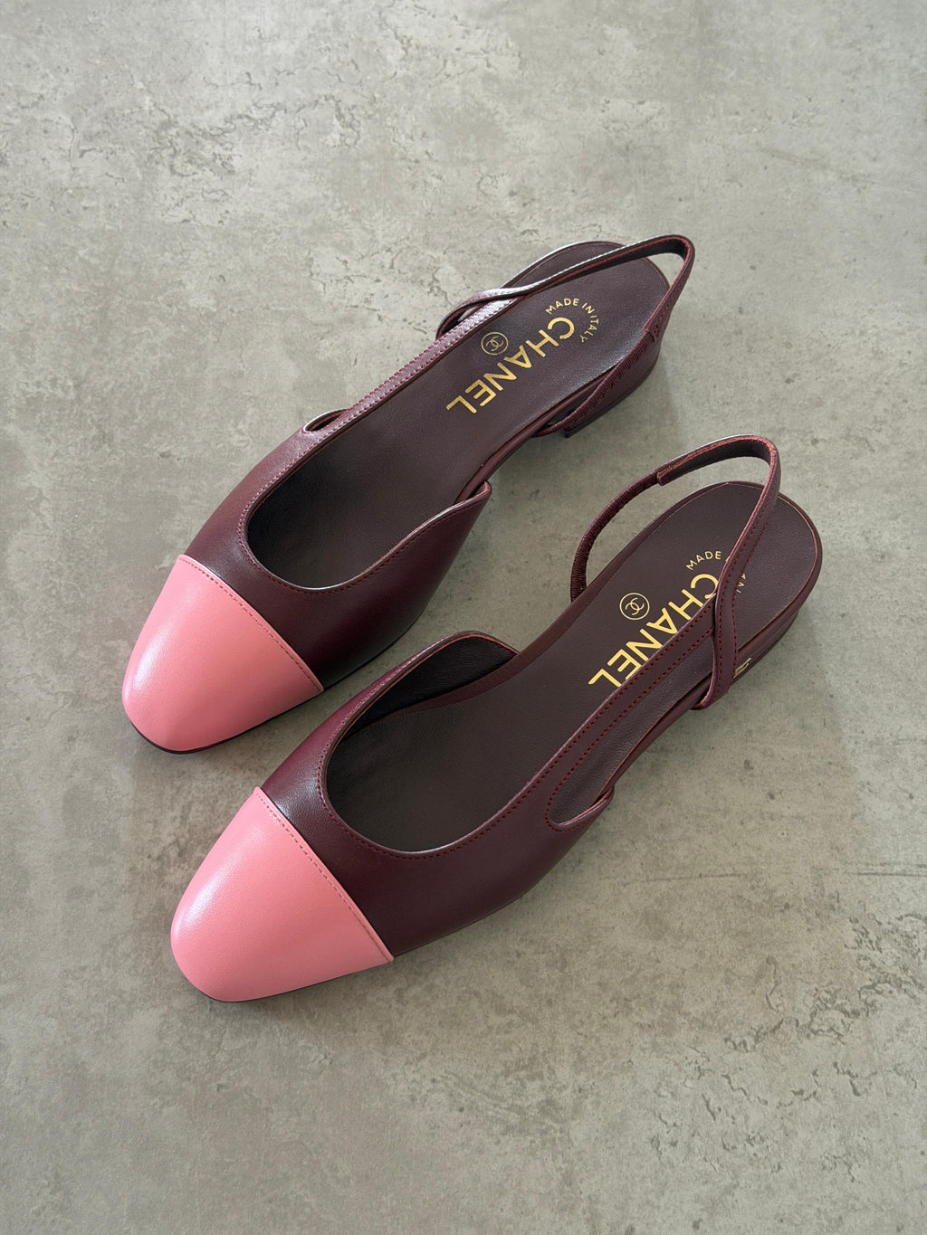 Chanel Two-Toned Slingback Flat