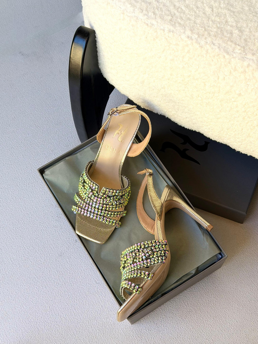 Gina Metallic Leather Slingback Sandals - 5